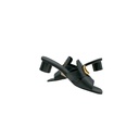 Christian Dior 30 Montaigne Heeled Slide Black Calfskin Size 38