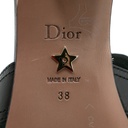 Christian Dior 30 Montaigne Heeled Slide Black Calfskin Size 38