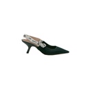 Christian Dior J'Adior Slingback Pump Black Technical Fabric In Size 39