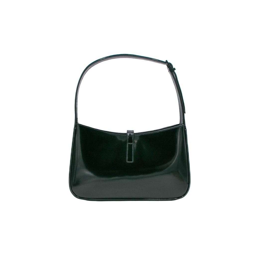 Saint Laurent Patent Leather Le 5 à 7 Black Handbag