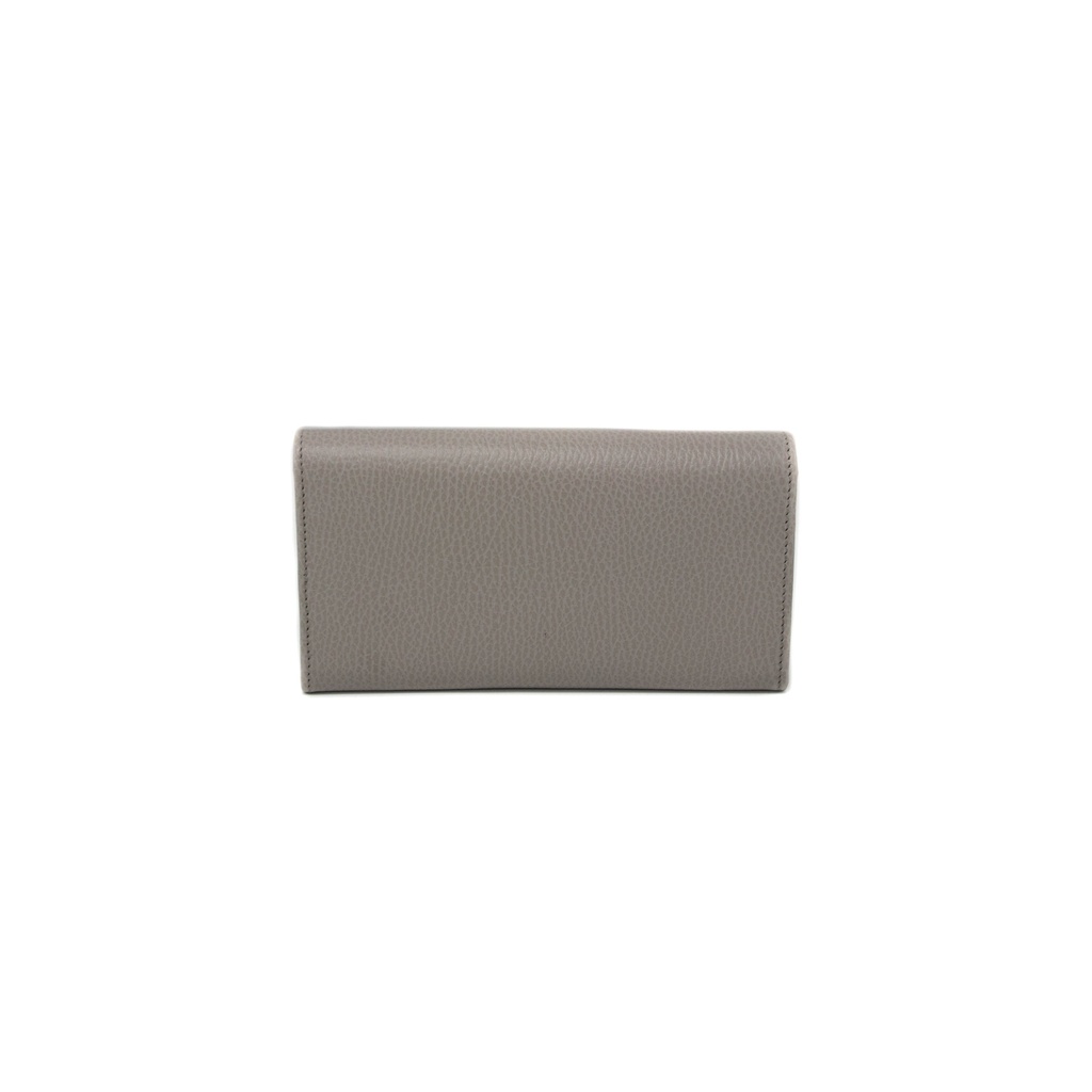 GG Marmont Leather Continental Wallet Grey 456116