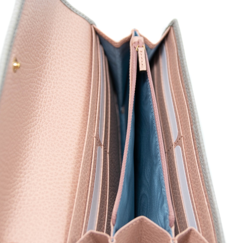 GG Marmont Leather Continental Wallet Grey 456116