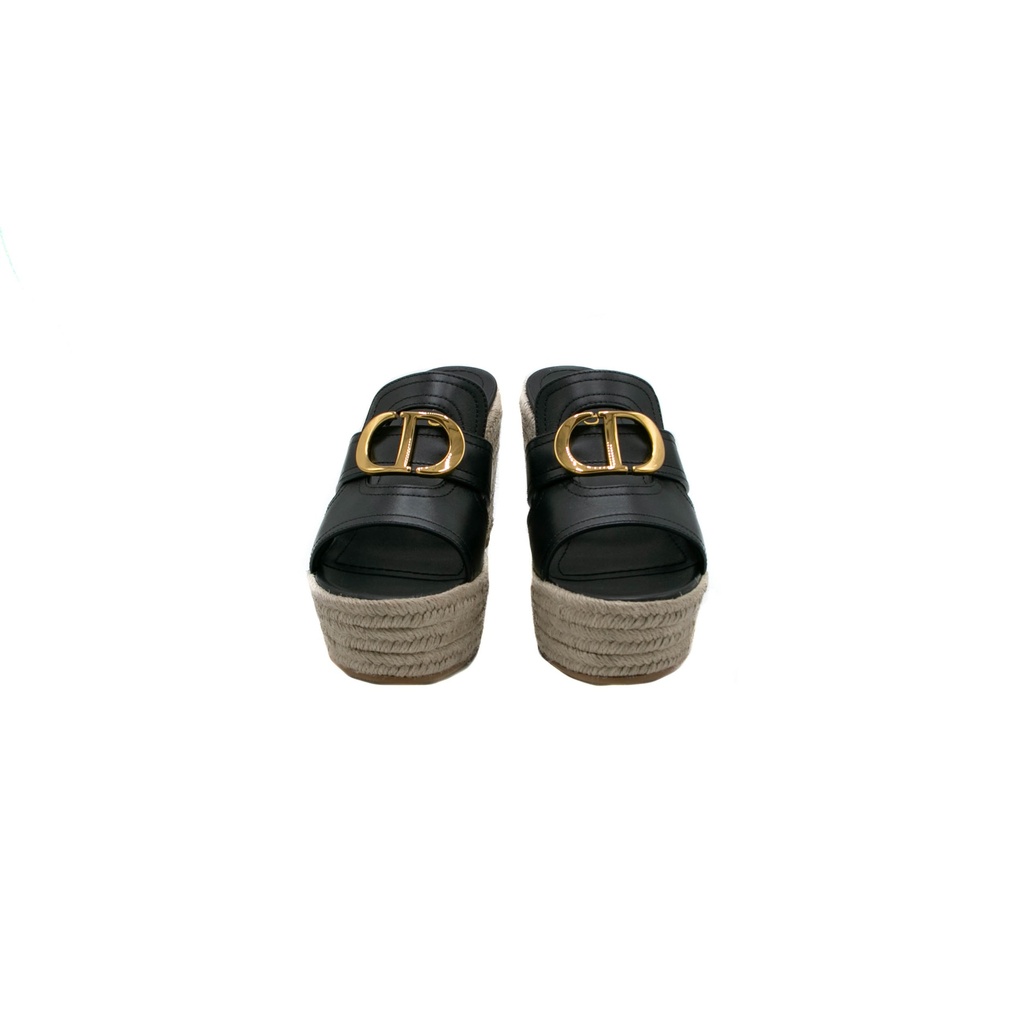 Christian Dior 30 Montaigne Leather Mules In Size 38