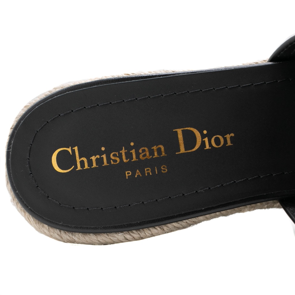 Christian Dior 30 Montaigne Leather Mules In Size 38