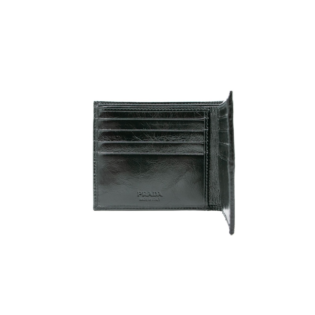 Prada Bifold Compact Wallet Soft Lux Black 2M0513