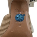 Christian Dior J'Adior Slingback Pump Beige Technical Fabric In Size 37