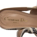Christian Dior J'Adior Slingback Pump Beige Technical Fabric In Size 38