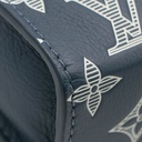Louis Vuitton Calfskin Monogram Shadow Gaston Wearable Wallet Ink Blue White