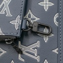 Louis Vuitton Calfskin Monogram Shadow Gaston Wearable Wallet Ink Blue White