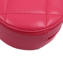 Chanel Goatskin Quilted Chanel 19 Round Clutch Pink
