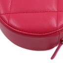 Chanel Goatskin Quilted Chanel 19 Round Clutch Pink
