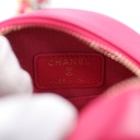 Chanel Goatskin Quilted Chanel 19 Round Clutch Pink