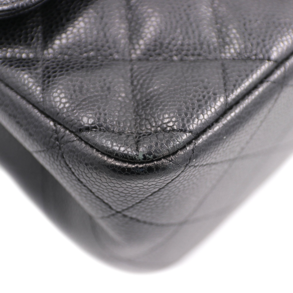 Chanel Black Caviar Jumbo Classic Double Flap Bag