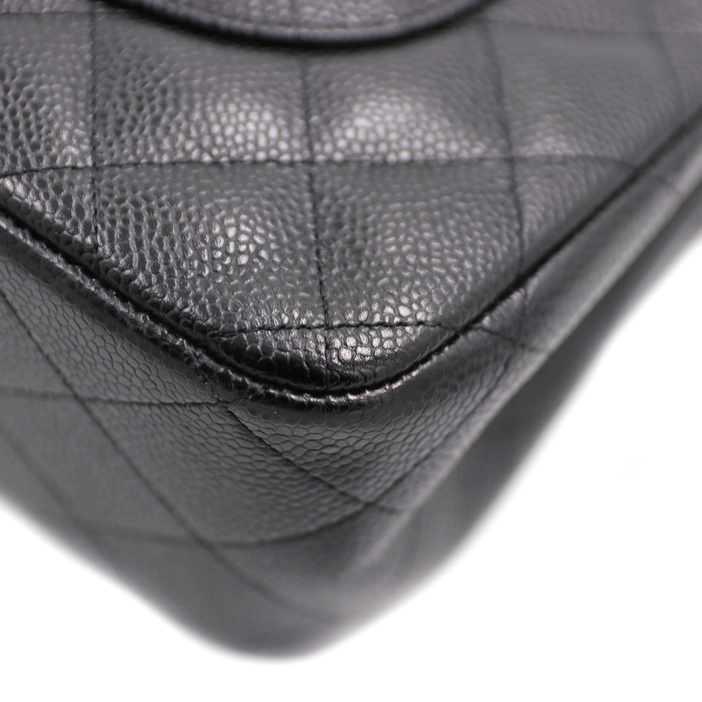 Chanel Black Caviar Jumbo Classic Double Flap Bag