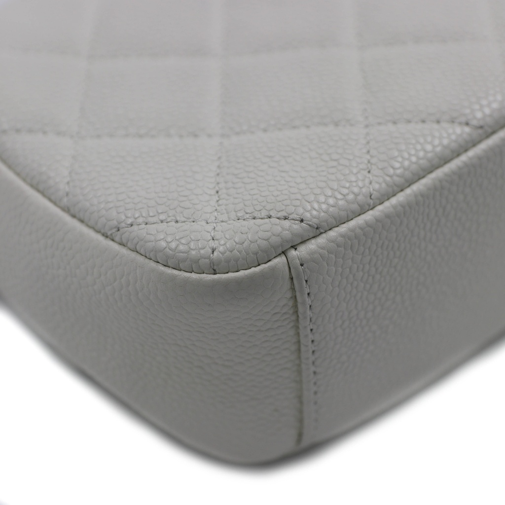 Chanel Caviar Quilted Mini Chain Soul Flap White