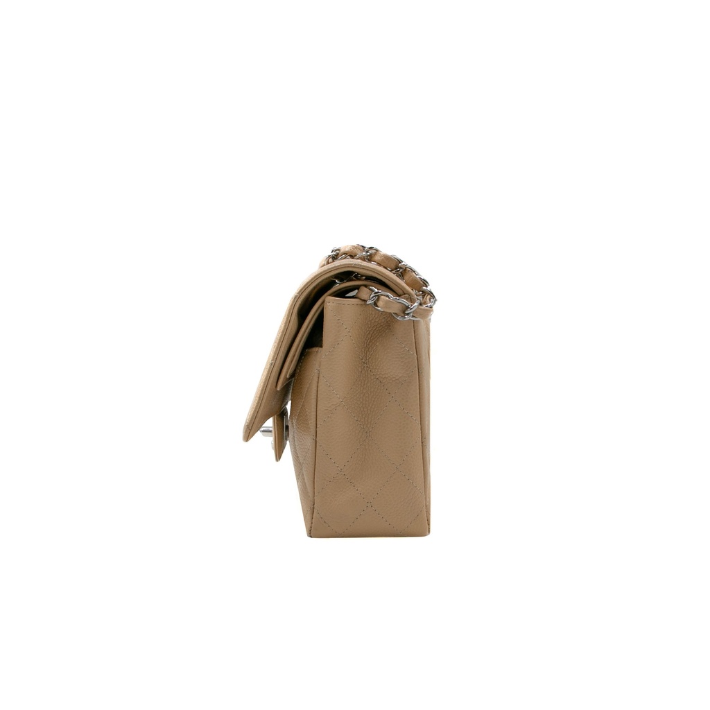 Chanel Caviar Quilted Medium Double Flap Bag Beige
