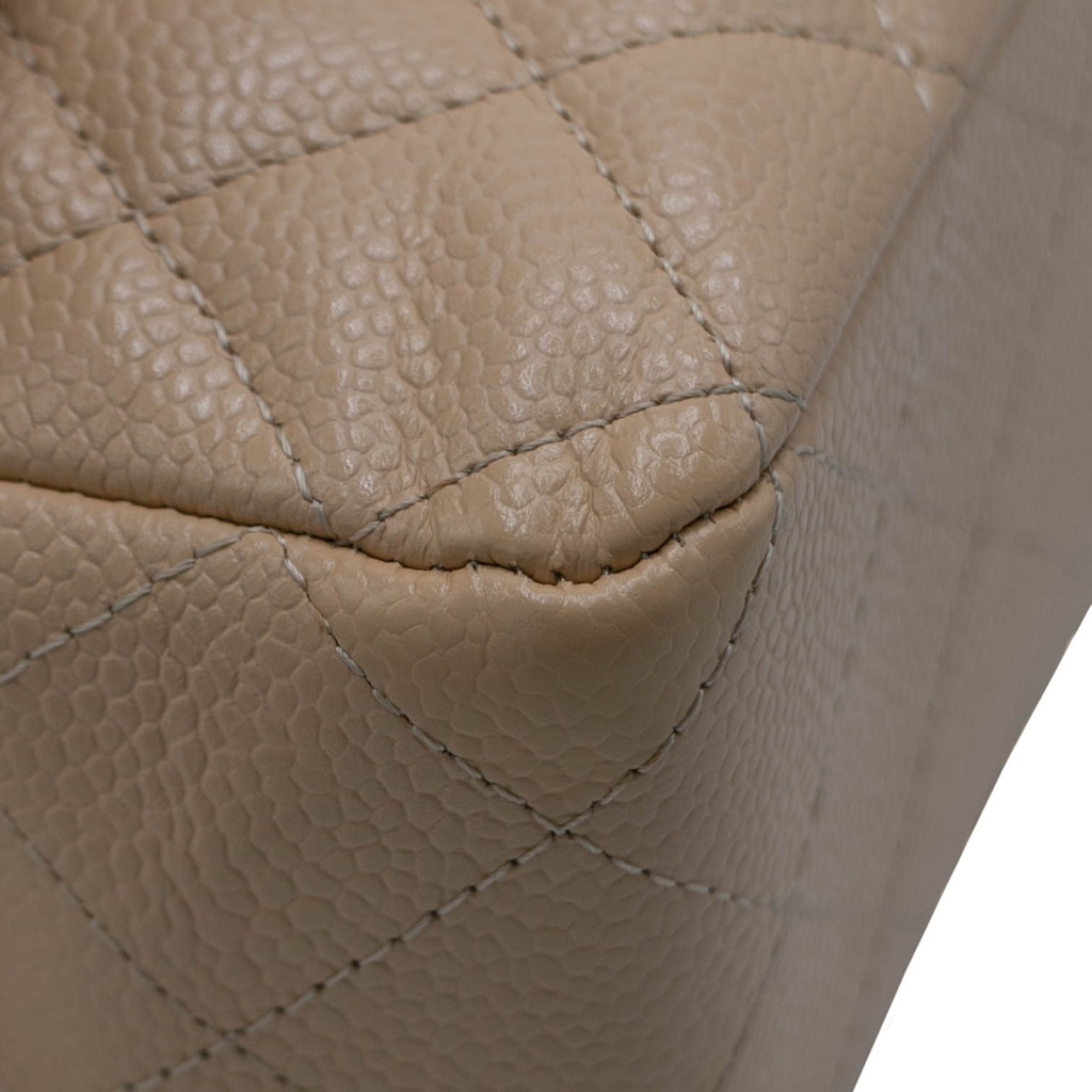 Chanel Caviar Quilted Medium Double Flap Bag Beige