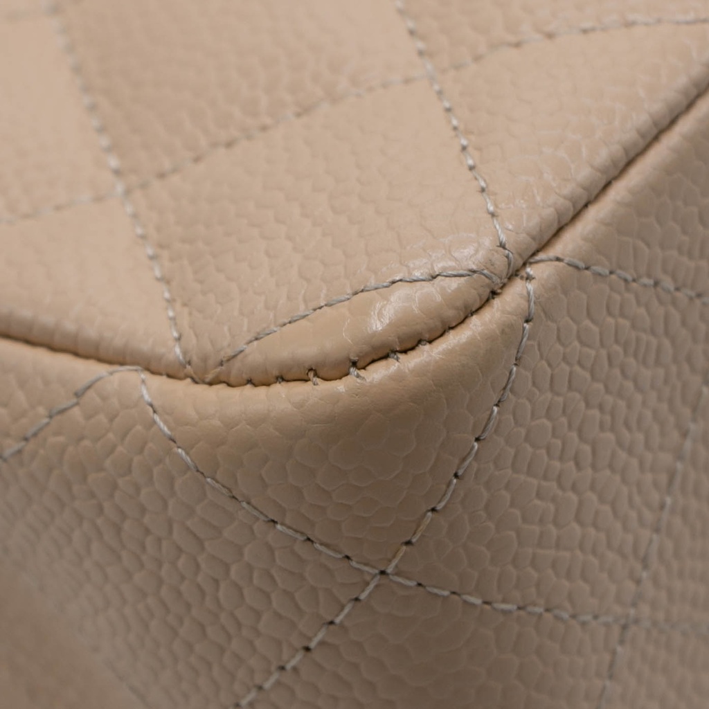 Chanel Caviar Quilted Medium Double Flap Bag Beige