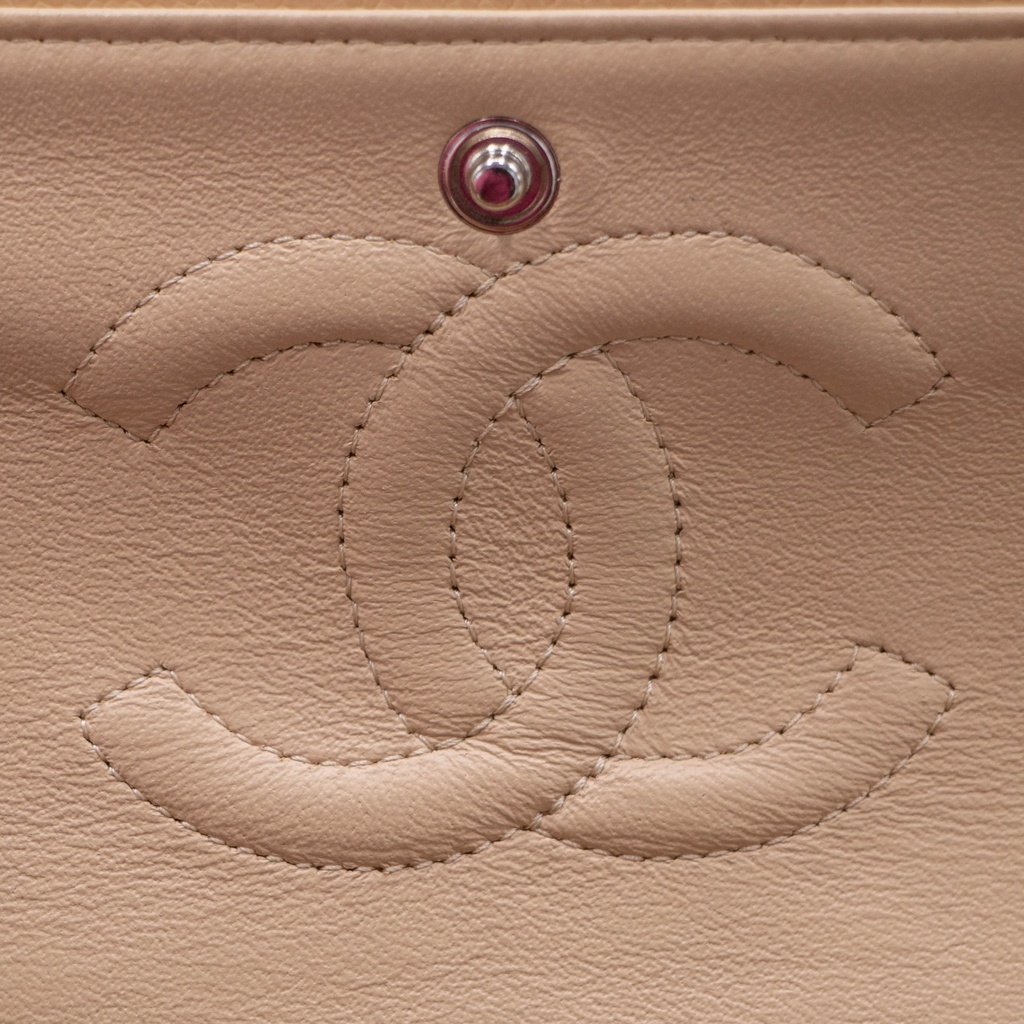 Chanel Caviar Quilted Medium Double Flap Bag Beige