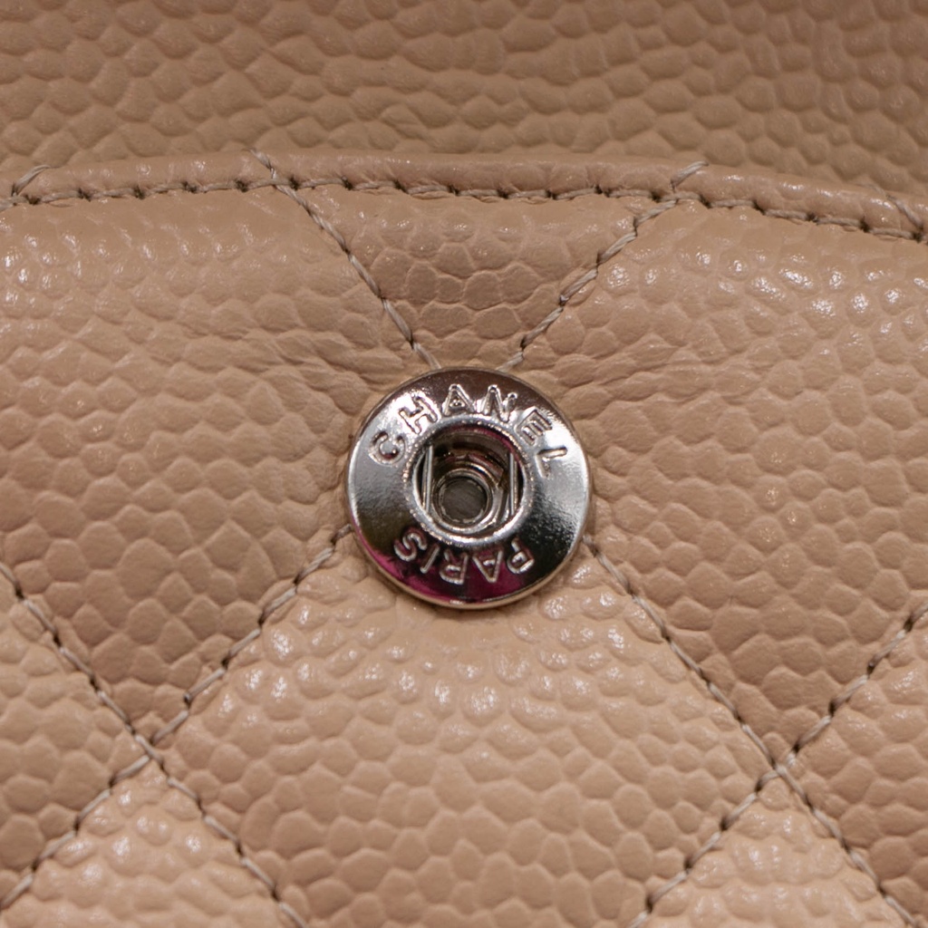 Chanel Caviar Quilted Medium Double Flap Bag Beige