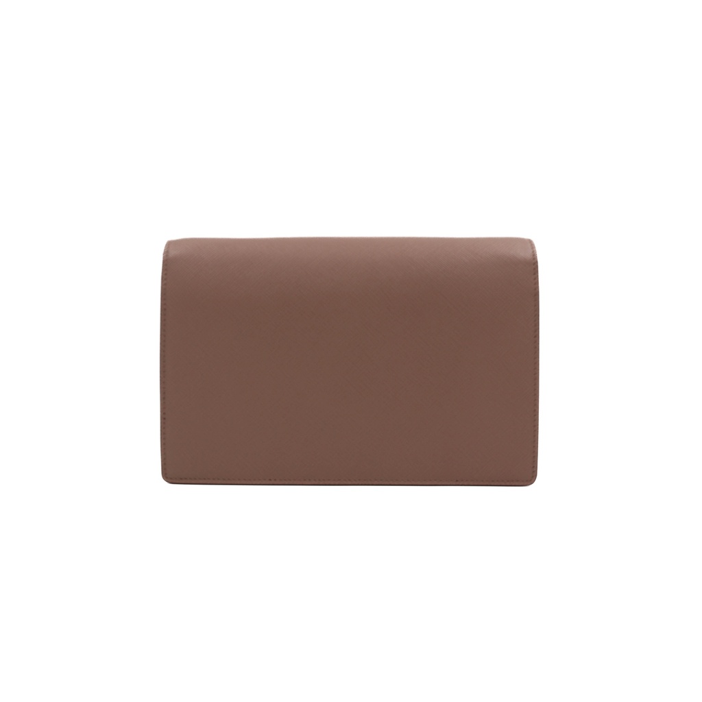 Prada Saffiano Envelope Mini Crossbody Bag Beige