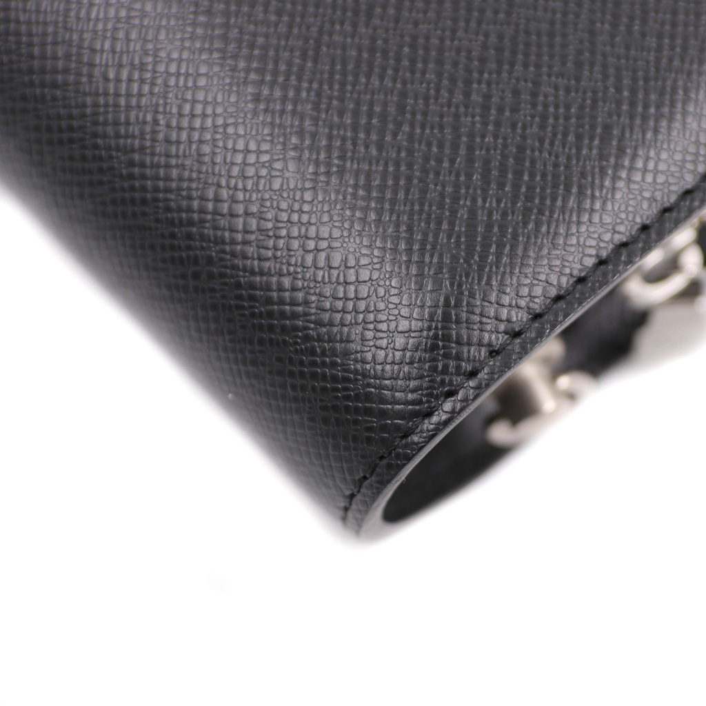 Louis Vuitton Clutch Bag Taiga Baikal Black