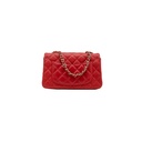 Chanel Lambskin Quilted Mini Rectangular Flap Red