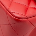 Chanel Lambskin Quilted Mini Rectangular Flap Red