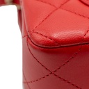 Chanel Lambskin Quilted Mini Rectangular Flap Red