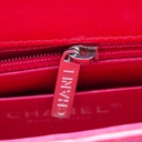 Chanel Lambskin Quilted Mini Rectangular Flap Red