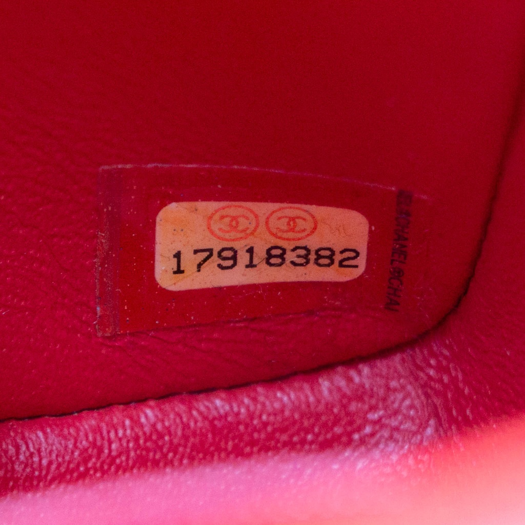 Chanel Lambskin Quilted Mini Rectangular Flap Red