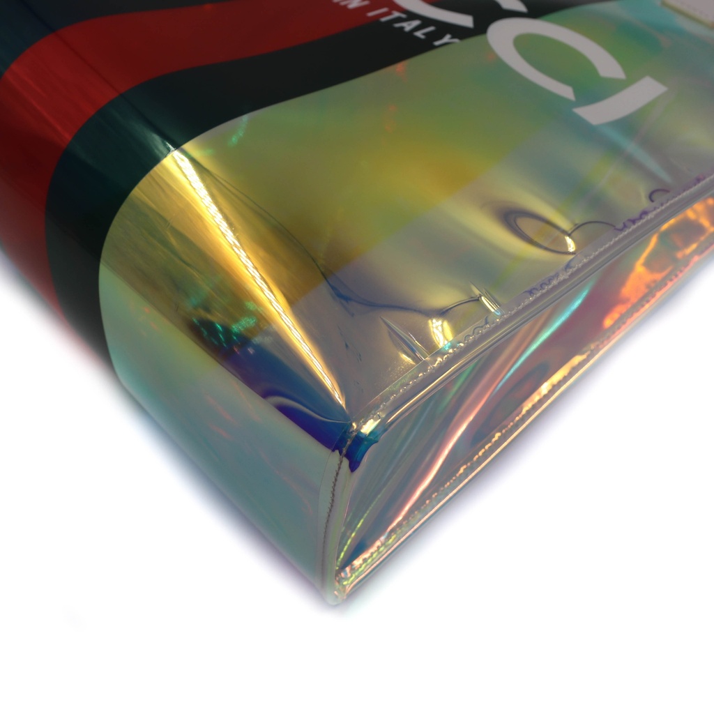 Gucci Small Transparent Tote Bag With Web 780150