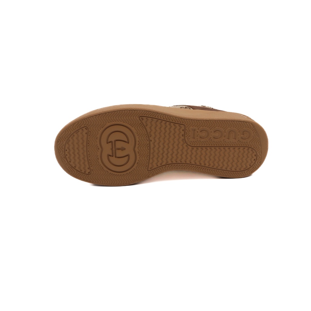 Gucci Trainers Beige And Dark Brown GG Canvas with Interlocking G Size 42