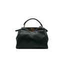Fendi Nappa Mini Peekaboo Iconic Satchel Black