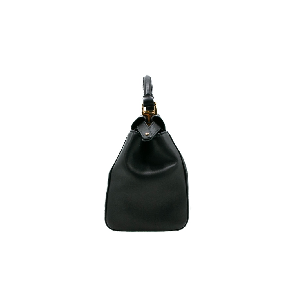 Fendi Nappa Mini Peekaboo Iconic Satchel Black