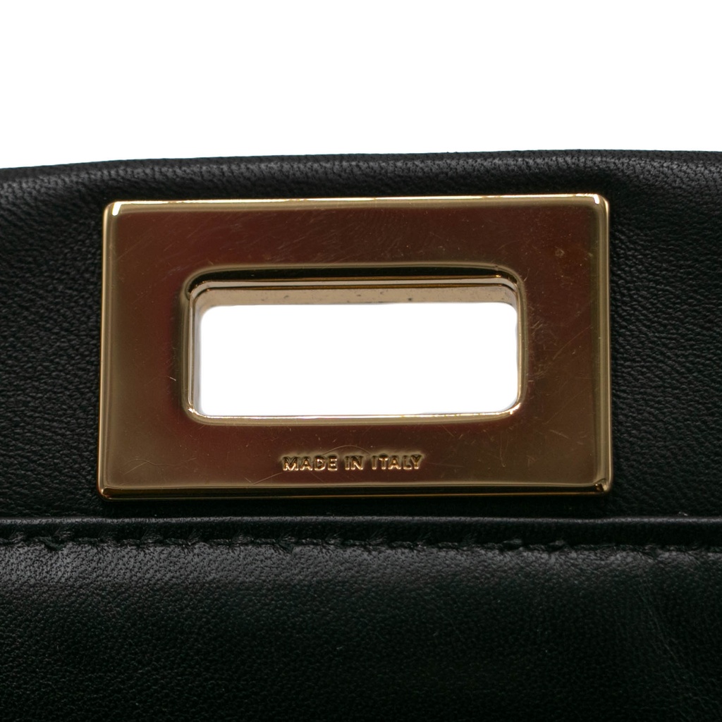 Fendi Nappa Mini Peekaboo Iconic Satchel Black