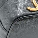 Chanel Caviar CC Drawstring Shoulder Bag Black