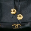 Chanel Caviar CC Drawstring Shoulder Bag Black