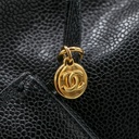 Chanel Caviar CC Drawstring Shoulder Bag Black