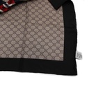 Gucci Silk Scarf Black / Brown 429394