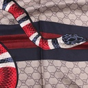 Gucci Silk Scarf Black / Brown 429394