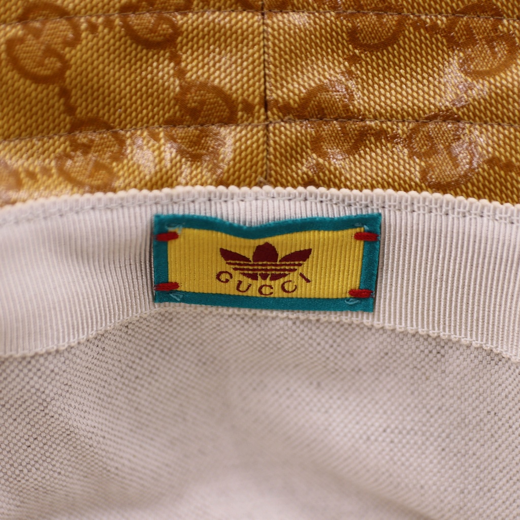 Gucci x Adidas Bucket Hat Beige Brown In Size Medium 696484
