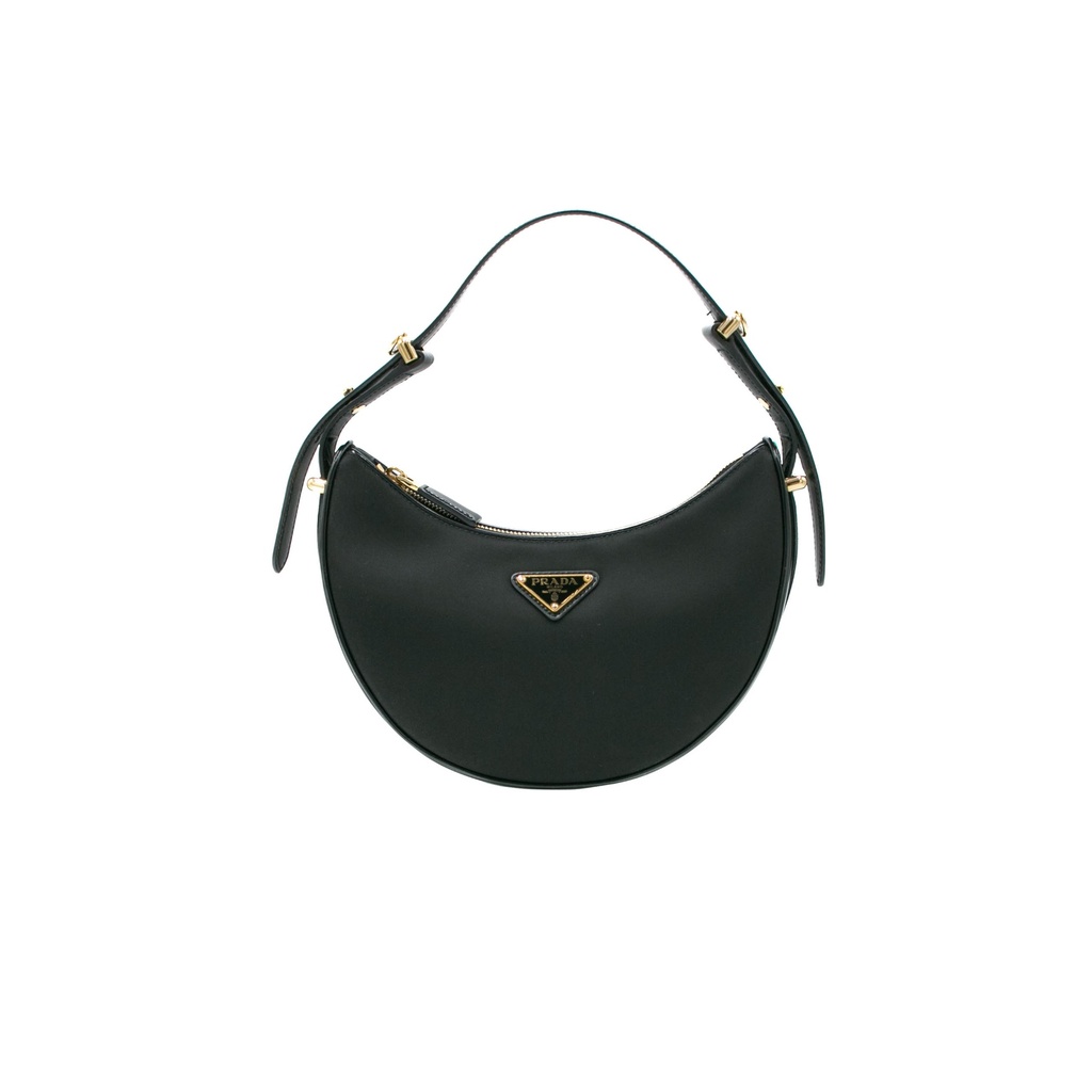 Prada Arque Re-Nylon and Brushed Leather Shoulder Bag