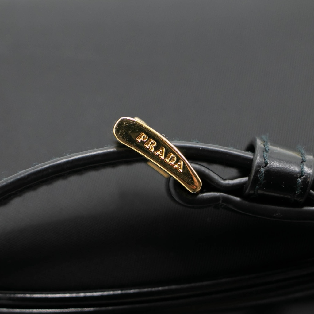 Prada Arque Re-Nylon and Brushed Leather Shoulder Bag