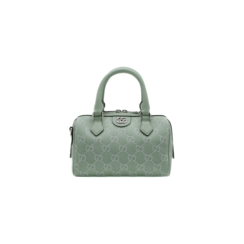 Gucci GG Supreme Light Green Canvas Mini Top Handle Bag 772053