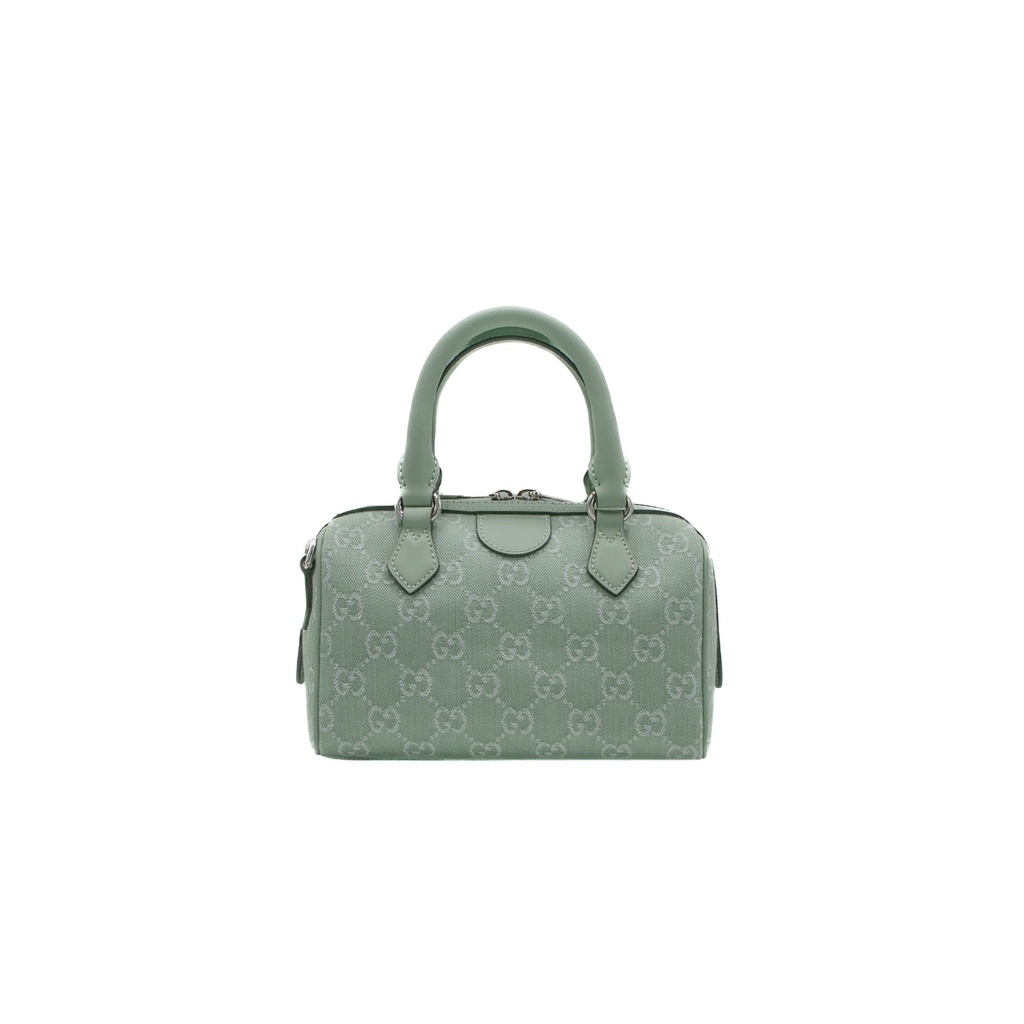 Gucci GG Supreme Light Green Canvas Mini Top Handle Bag 772053