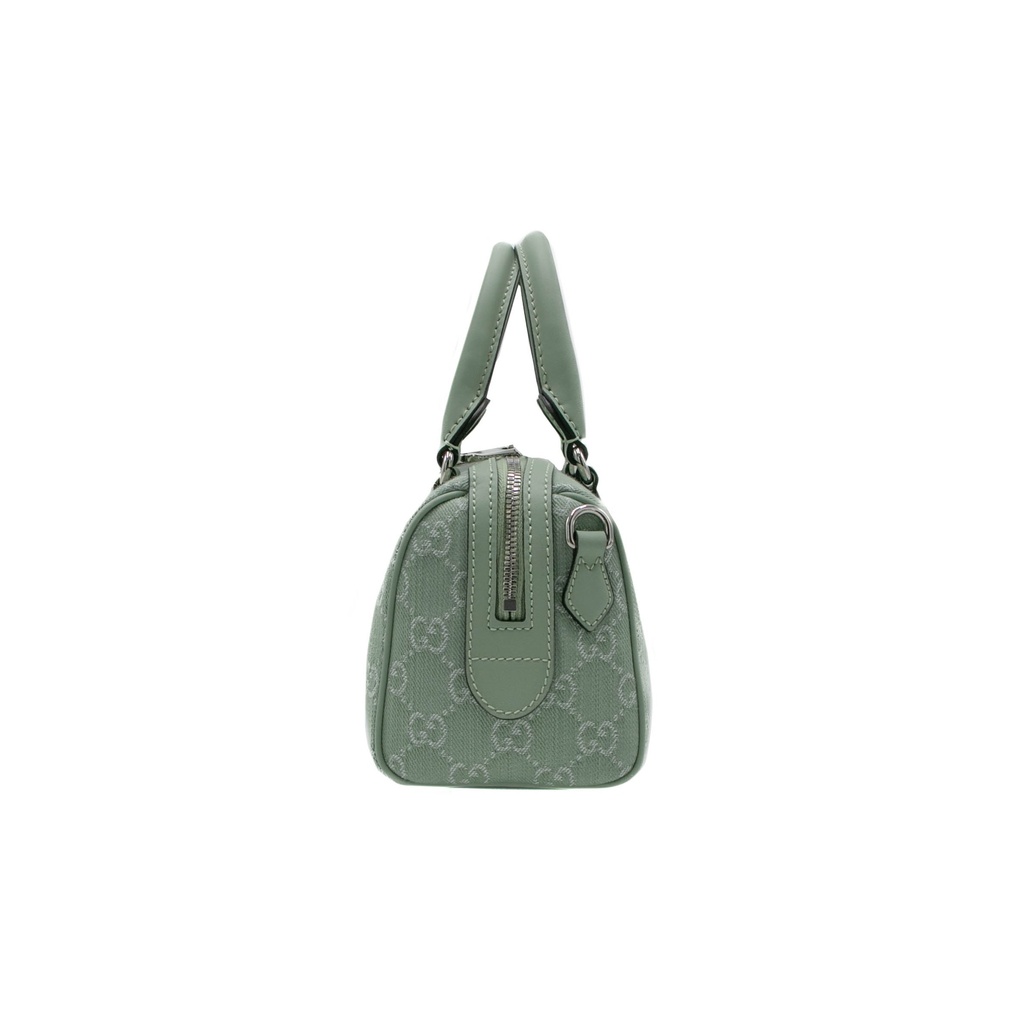 Gucci GG Supreme Light Green Canvas Mini Top Handle Bag 772053
