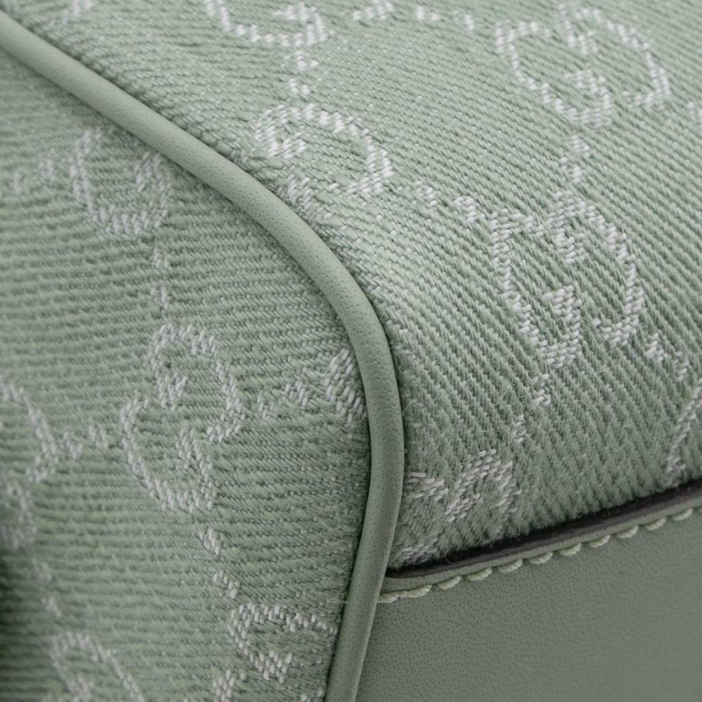 Gucci GG Supreme Light Green Canvas Mini Top Handle Bag 772053