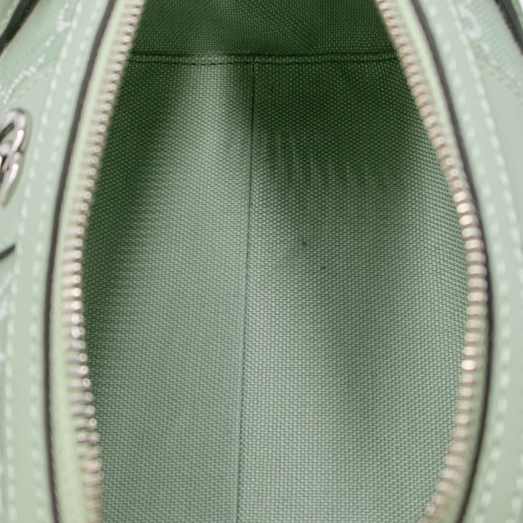 Gucci GG Supreme Light Green Canvas Mini Top Handle Bag 772053