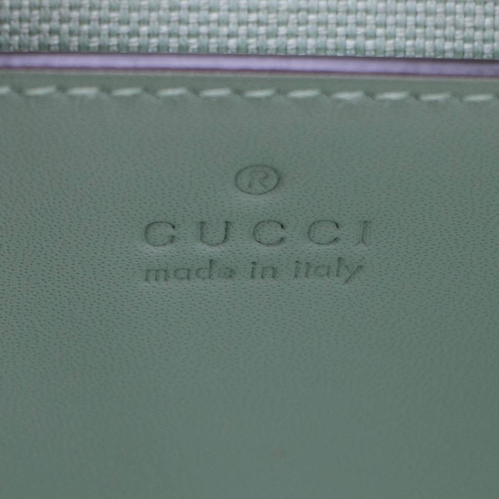 Gucci GG Supreme Light Green Canvas Mini Top Handle Bag 772053